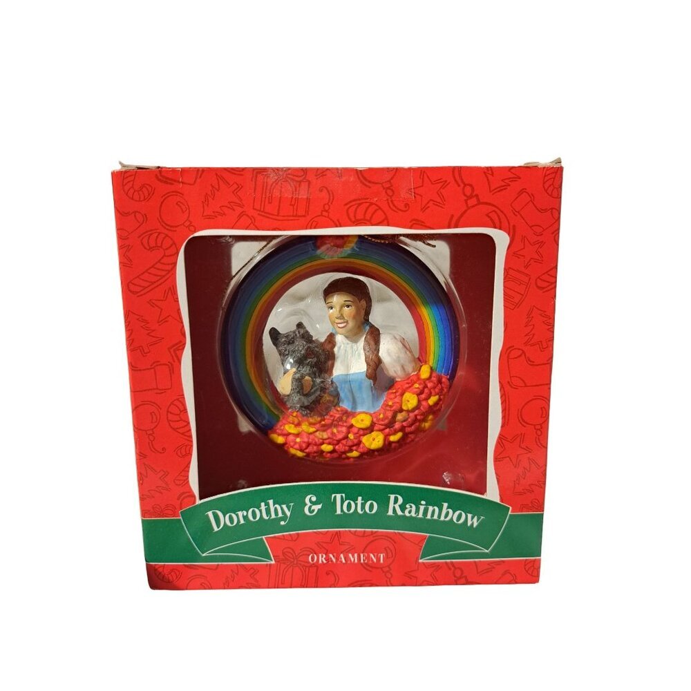 Dorothy & Toto Rainbow Ornament Wizard of Oz NIB 2000 Warner Brothers Studio